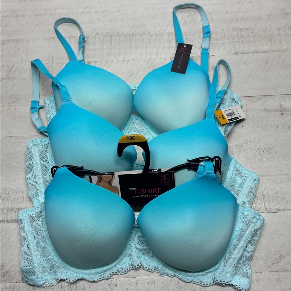 Set of 3 No Boundaries Women's T-shirt Bra Smooth; soft, light lined cups;